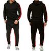 Men'S Hooded Sportswear Two-Piece Long Sleeved Pullover Hoodie Sweatshirt+Sweatpants Set