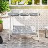 Three-Seater Bench Cushion - Light Grey