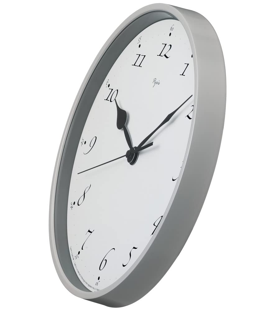 Seiko Clock PYXIS Wall Aluminum Diameter 290 X NA703N Clock, Gray, 39mm,