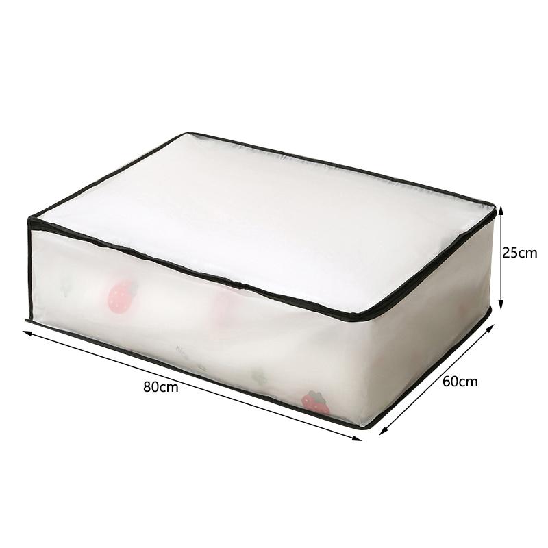 PEVA Waterproof Quilt Storage Bag Large Capacity Clothing Storage Bag Under Bed Quilt Dustproof Bag Wardrobe Organizer