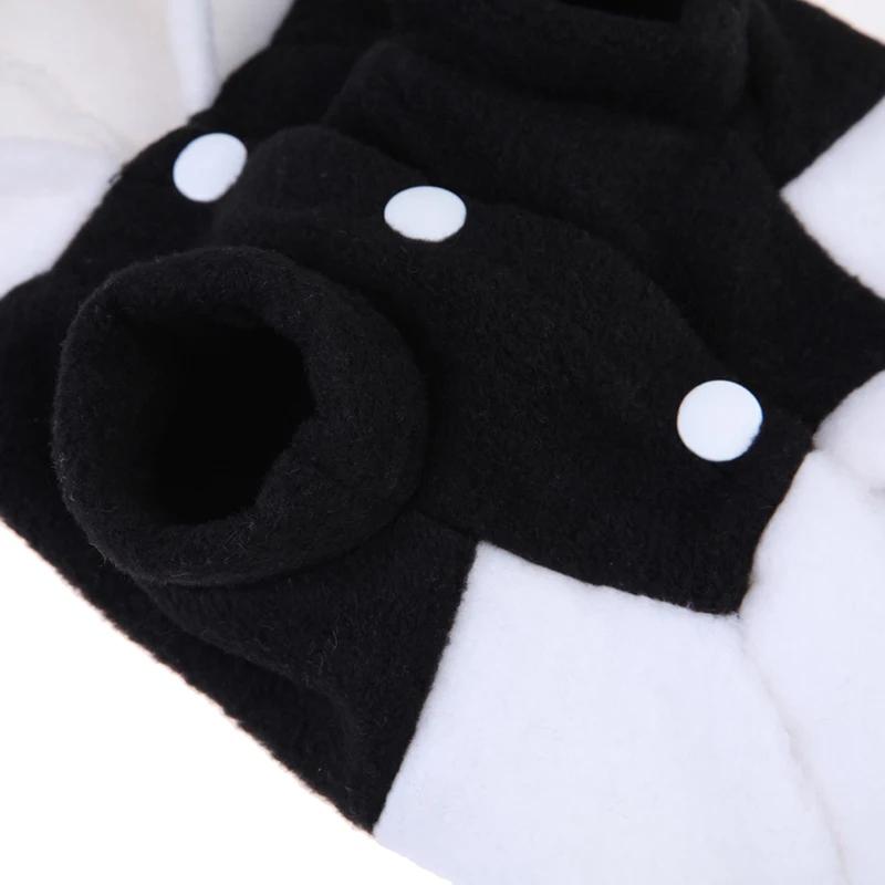 Cute Dog Cosplay Panda Winter Clothes Fleece Ear Hoody Pullover Warm Coat Costume For Small Pet Chihuahua Puppy Lovely Jacket