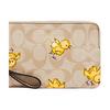 Coach Corner Zip 16 Animal Badge Series Chick Print Top Zip Double Card Slot Wallet Clutch Women Wallets Light-Khaki CC432-IMOT4