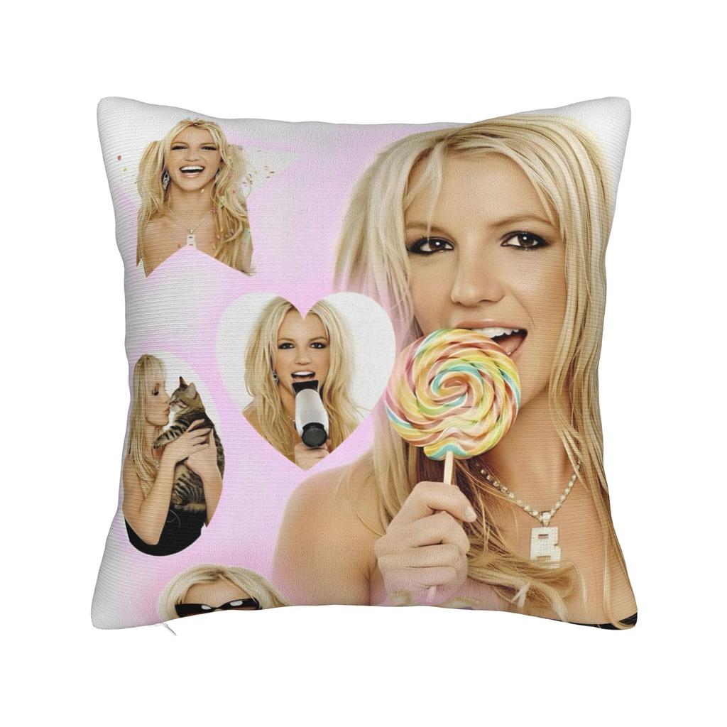 Decorative Pillow Covers Singer Britney Spears Product Seat  Throw Pillow Case Cover Square Style MultiSize