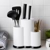Knife Holder Multi-Function Utensil Holder Knife Block PP Flatware Drainer Storage Box Spoon Fork Kitchen Organizer Rack