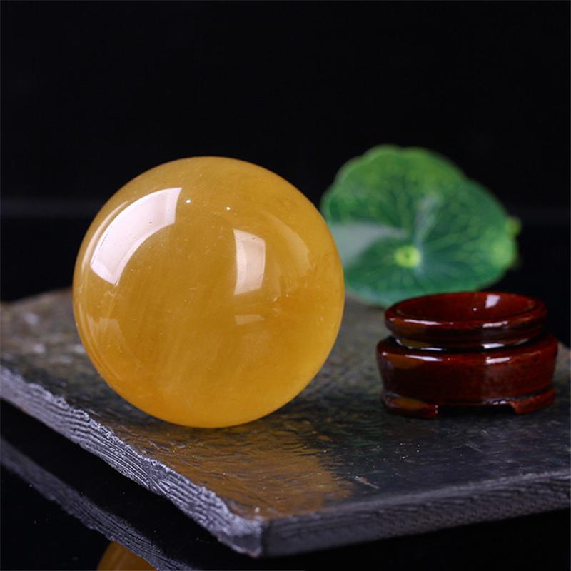 Details about / 1pcs 50mm Natural Citrine Quartz Crystal Sphere Ball Healing Gemstone+Stand New