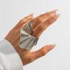 Unique Large Petal Flower Twisted Wave Rings for Women Vintage Geometric Adjustable Ring Jewelry Steampunk Men