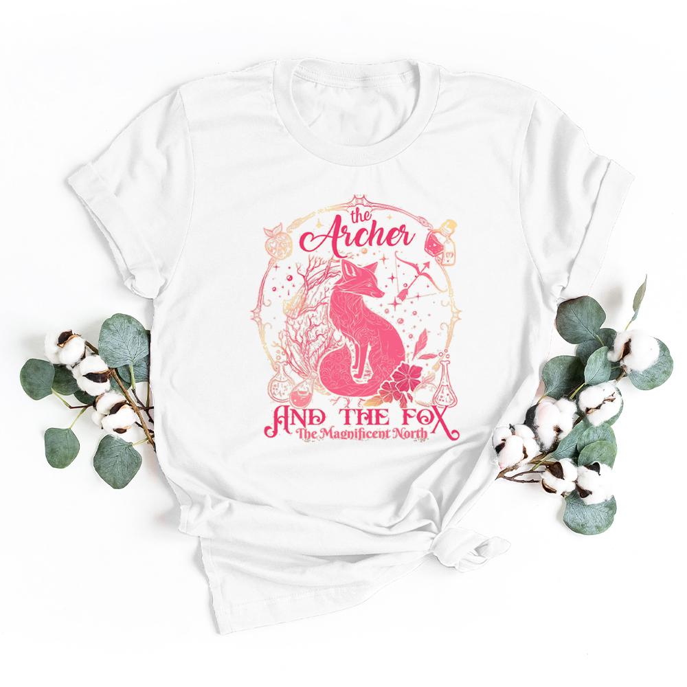 The Archer and The Fox Comfort TShirt Cute Fantasy Books Jumper Shirts Gift For Readers Hookish Bookworm Tee Y2K Top Streetwear