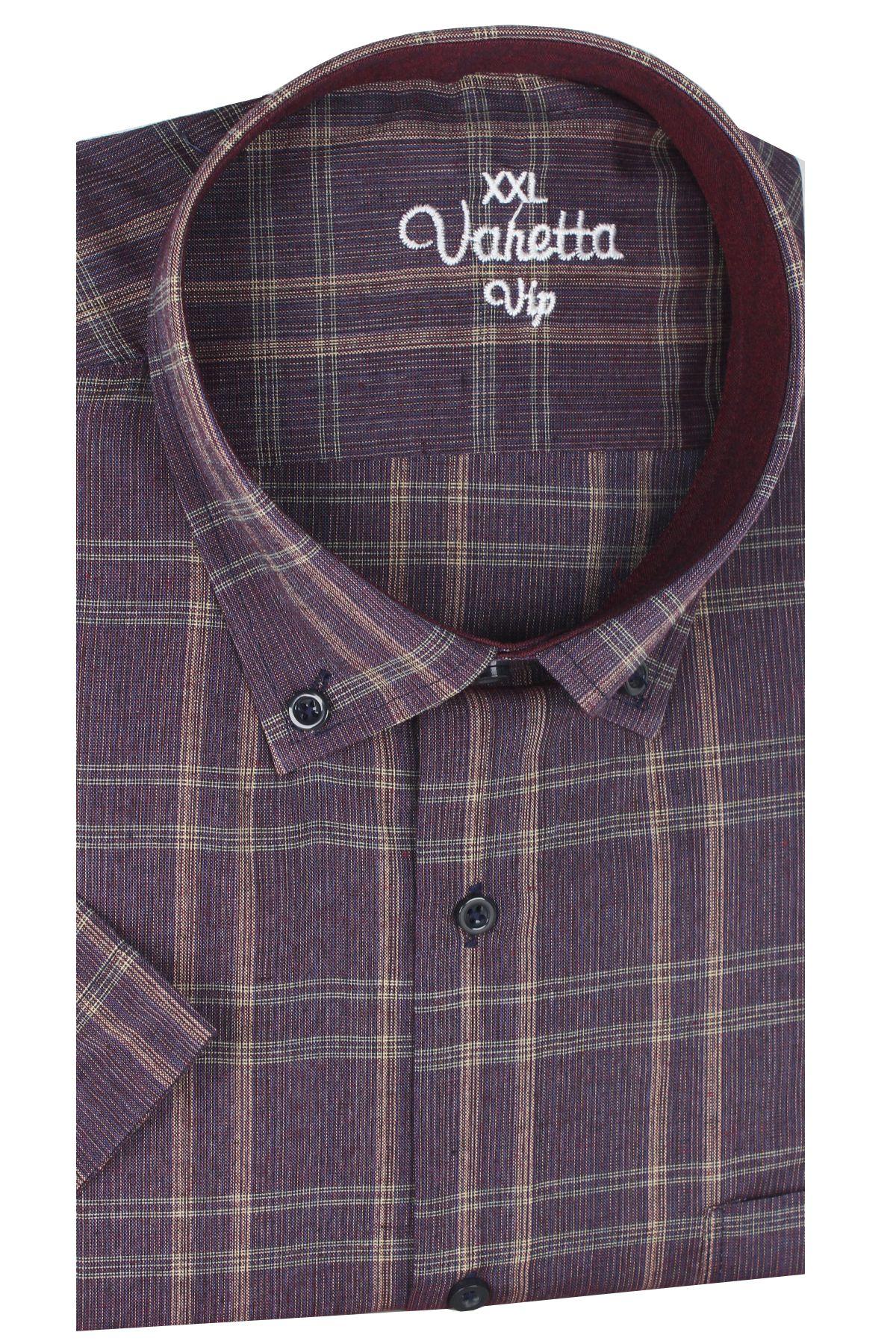 

Чоловіча сорочка великого розміру. Чоловіча бавовняна сорочка з коротким рукавом і коміром. 3XL