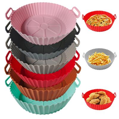 2 Stück Antihaft-Silikon-Einlage 8-Zoll-Quadrat für Heißluftfritteuse 46119 QT Air