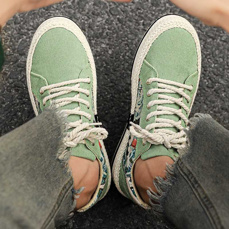 Canvas shoes autumn new low-top wear-resistant lightweight casual shoes