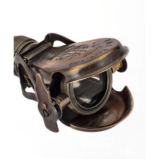 Antikes Sammlerstück aus Messing Monokular und Fernglas, Vintage nautisches Monokular