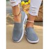 Women New Foreign Trade Wholesale Mom Shoes, Breathable Fly-knit Slip-on Platform Height-increasing Soft Sole Casual Sneakers