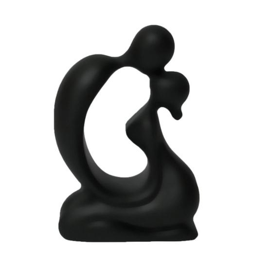 Kissing Couple Statue, Modern Abstract Lover Figurine, Resin Romantic Couple Sculpture for Home, Office, Desktop, Bookshelf, Wedding Decor
