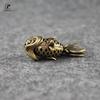 Pure Copper Goldfish Small Ornaments Home Decor Accesories Brass Hollow Head Movable Tail Pendant for Key Chain Desk Decorations