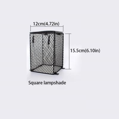Metal Mesh Heater Guard Round and Square Shape Cylinder and Square Lamp Cover 4 Screws Iron Mesh Cover Anti-Scald Lamp Cover
