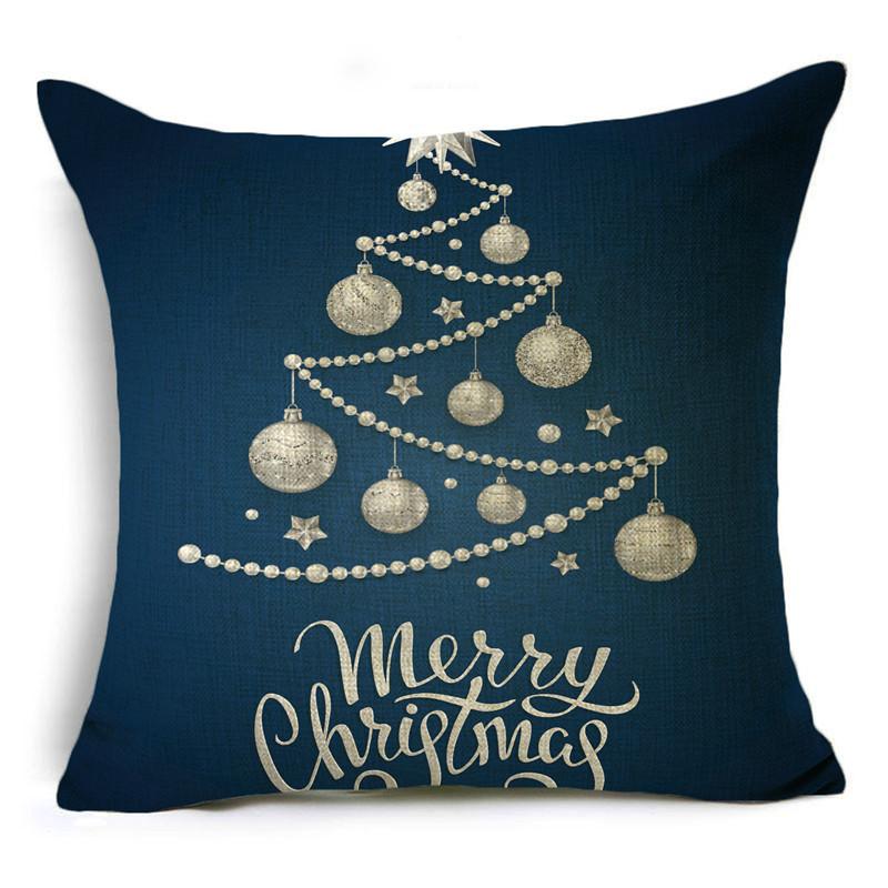 

Наволочка для домашнего декора, рождественская коллекция, украшение для дивана, автомобиля, полиэстер, квадратная простая наволочка 45x45 см, Funda de Almohada 40X40CM