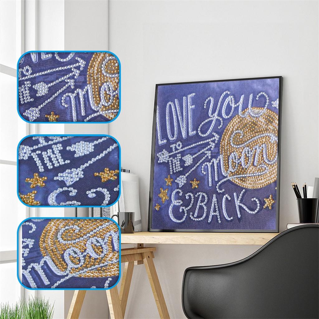 Buy DIY 5D Partial Drill Cross Stitch Kits Crystal Special Shaped ...