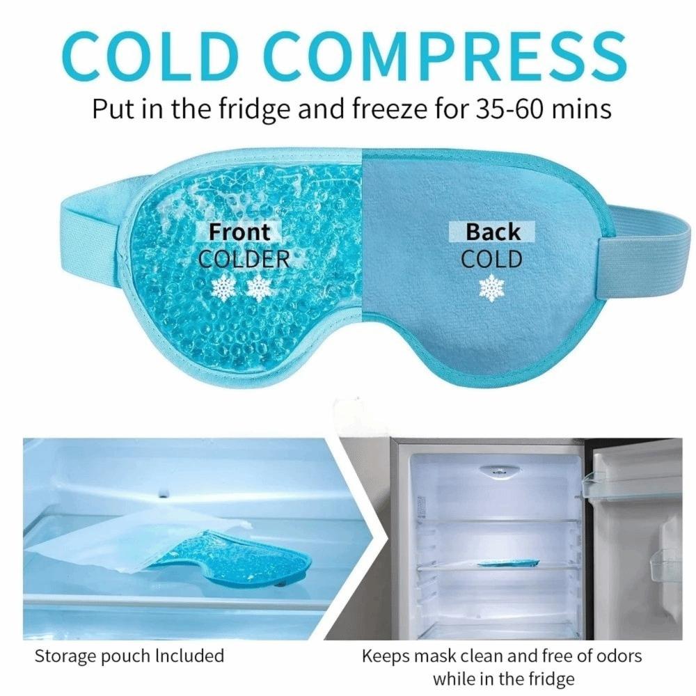 Compressed Soothing Cooling Eye Mask Reusable Dual Use Hot Cooling Eye Mask  Dark Circles