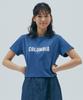 COLUMBIA UNIVERSITY Simple Logo Women Crop S/S T-Shirts French Blue