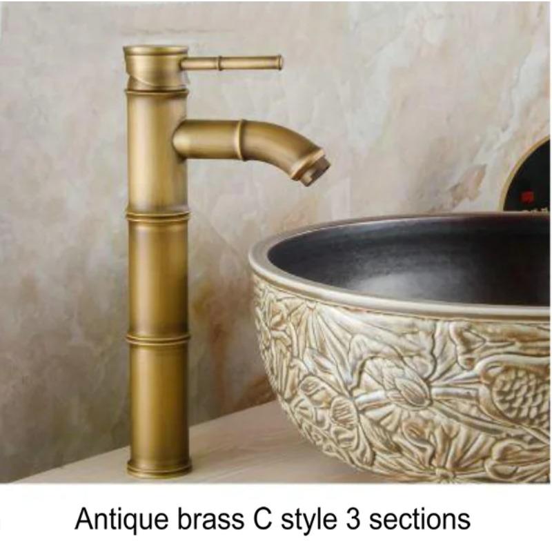 Antique Brass Bronze Black Finish Bathroom Basin Hot&Cold Mixer Tap High Quality Waterfall Faucet