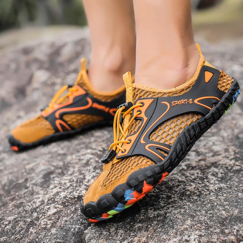 Men's Quick-Dry Breathable Aqua Shoes Men Women Couples Outdoor Beach Five Finger Swimming Hiking Wading Upstream Sneakers