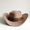 Heart Shaped Cowboy Hat Horse Head Leather Accessory Western Cowboy Hats Vintage Big-edge Gentleman Cowgirl Jazz Hat Holidays