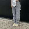 European & American Hip-Hop Style Women's Low Waist Workwear Denim Trousers