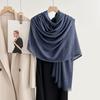 Cotton and linen scarf, fashion, literary style, solid color, linen scarf, women's air-conditioned room, shawl, and sunscreen silk scarf outside.