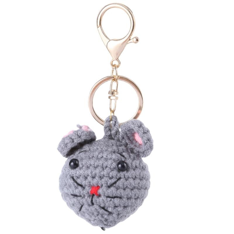 Portable Mouse/Hamster Doll Keychain Unique Animal Pendant Keyring for Everyday Use Comfortable Key Wallet Decoration 1