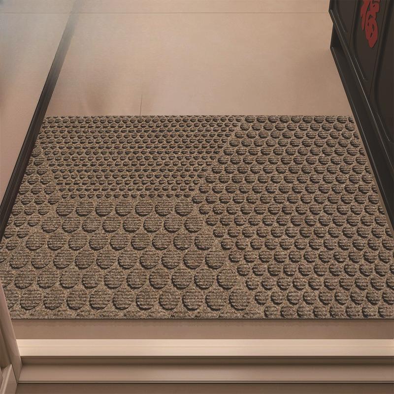 Schlingenflor-Fußmatte für den Eingangsbereich Schmutzabschabende und Schlammentfernende Fußmatte Eingangstür Anti-Rutsch-Matte Verschleißfest und Anpassbar