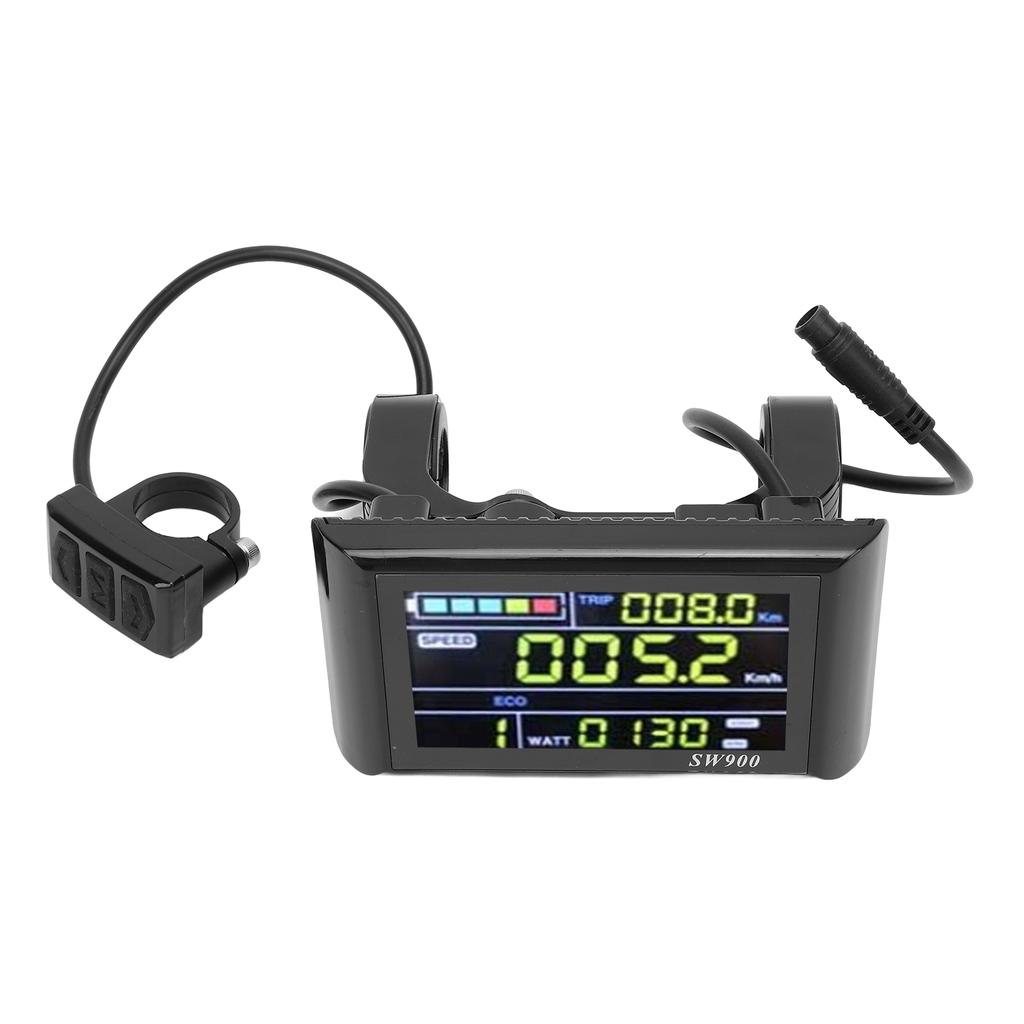 Electric Bike Panel LCD Display Control 6P Water Proof Meter 24V 36V 48V 60V Universal SW900