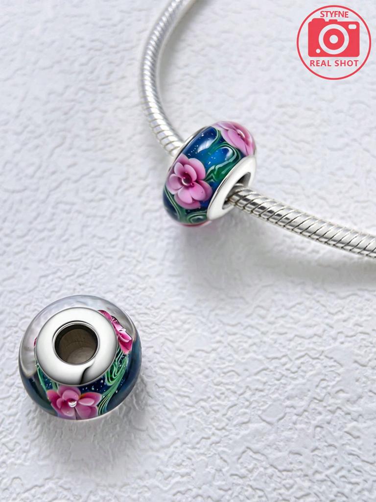 Charms Plata Four-Leaf Clover Flower Beads Charm Copper Plated Fit Charms Original Bracelet For Jewelry Making Diy Charm