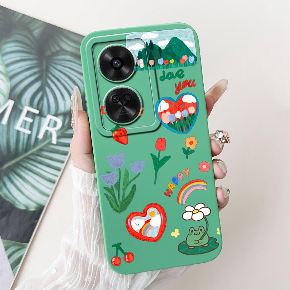 Nova 12 SE Hülle Für Huawei Nova 12 SE Cover 2024 Mode Bemalt Flüssigsilikon Anti-Fall Schutz Stoßfänger Für Nova 12SE Funda