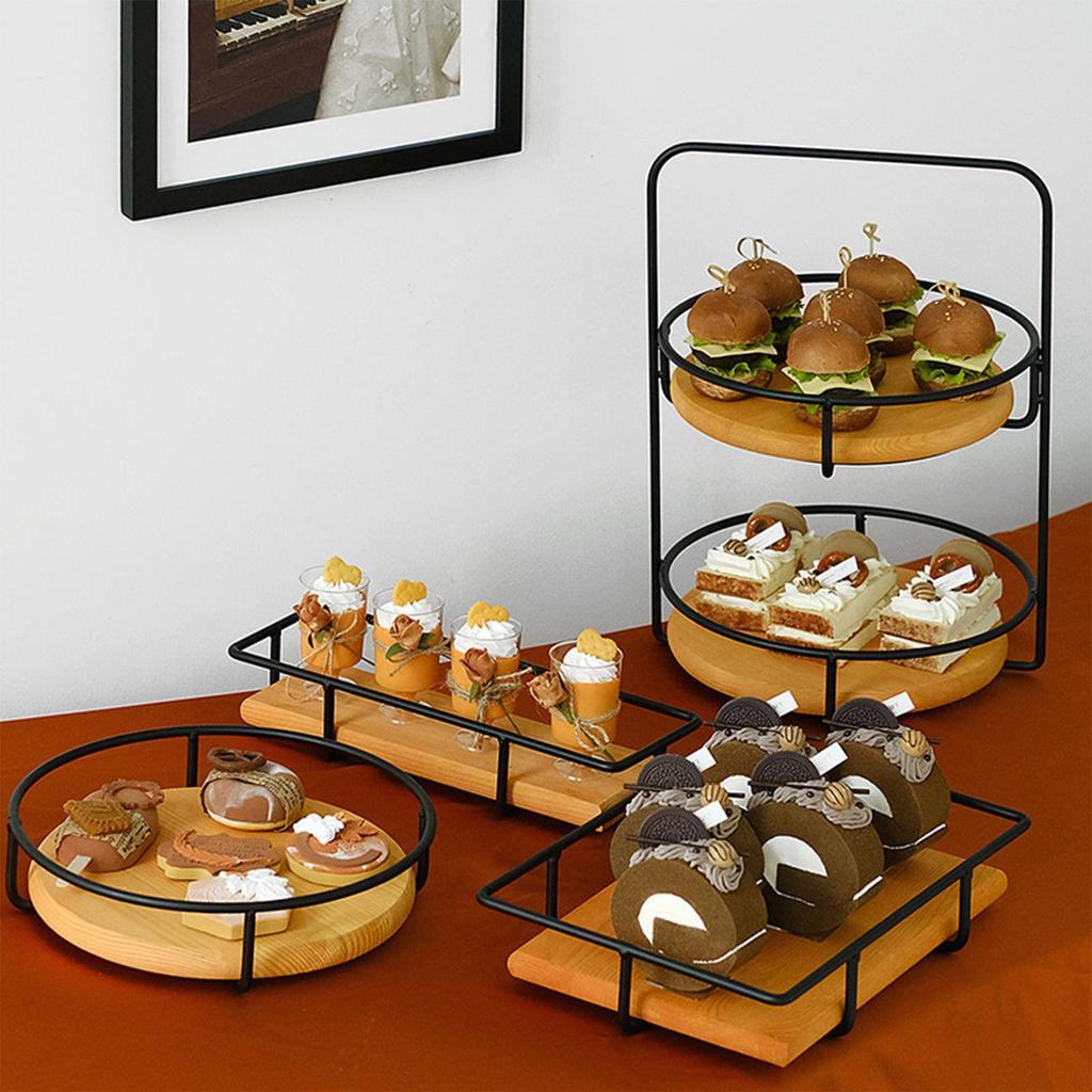 Layer Serving Tray Cake Display Holder for Kitchen Dining Room Events