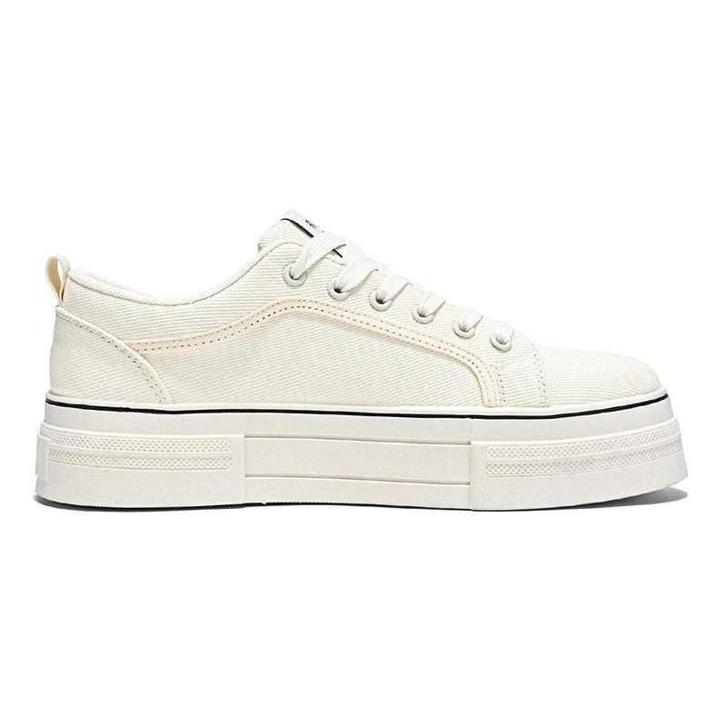 Men's shoes spring new student versatile breathable canvas shoes platform wear-resistant large size sports shoes