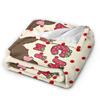 Super warme Decken Kinder Erwachsene Picknick Niedliche Monchichis Überwurf Decke Flanell Tagesdecke Für Couch Stuhl Sofa Bettbezug