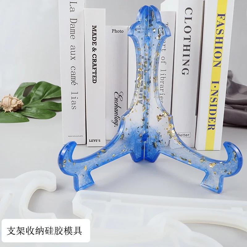 DIY Křišťálová epoxidová pryskyřice Forma Stojan na šperky Stolní houpací stolek Úložný stojan Skládací stojan na šperky Silikonová forma