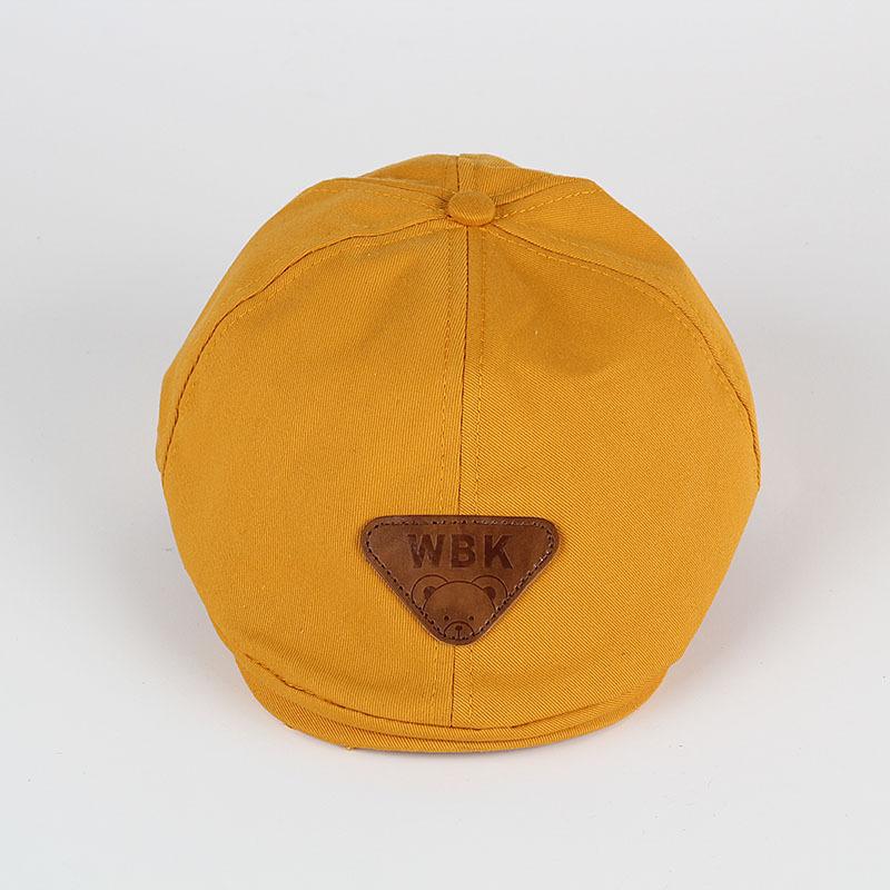 Everything Triangle Hot Selling Leather Label Spring Summer Practical Solid Color Beret Spring Summer Autumn New Hat