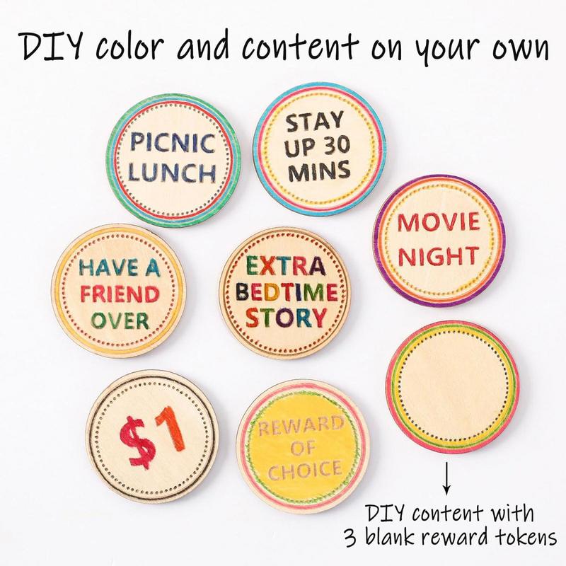 27 Stück Holz-Ostereier-Füller Holz-Osterhase Belohnungsmarken Einzigartige Osterpreise Belohnungsfüller für den Familienabend