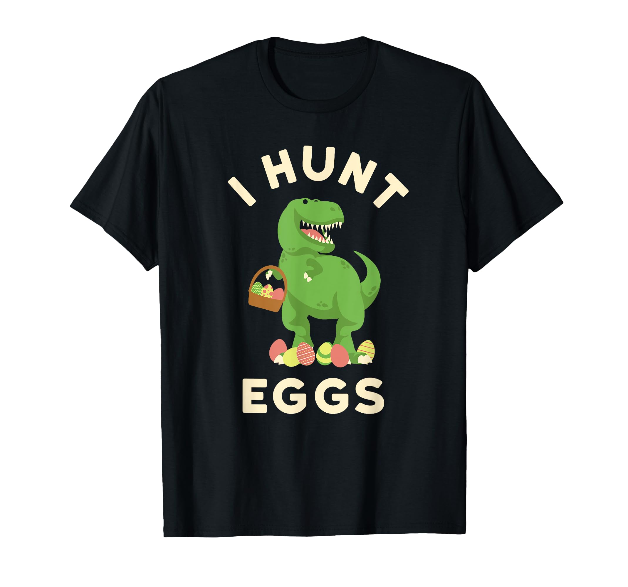 

T Rex Easter Dinosaur I Hunt Eggs T-Shirt чорний