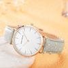 Ultra-thin Fashionable Japanese Movement Waterproof Genuine Leather Strap Women's Watch