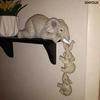 Miniature Elephant Resin Figurine For Home Decorating Gardens