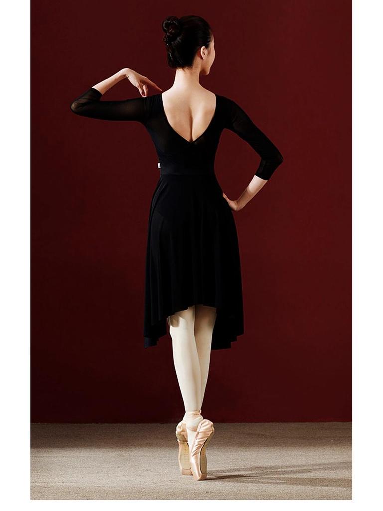 Baletní vílí splývavý trikot s bílou tylovou sukní pro dospělé na cvičení