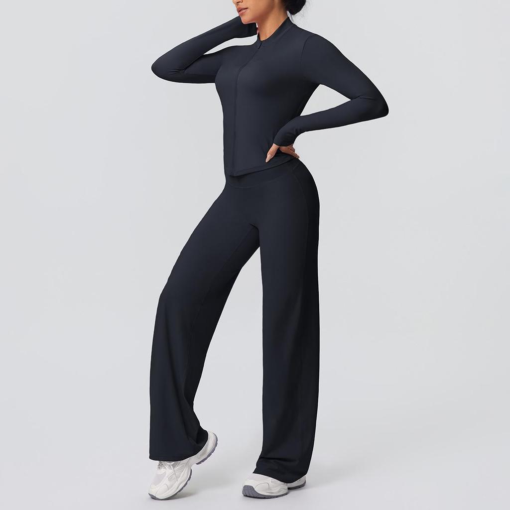 High-Waist Fitness Jacket & Butt-Lifting Yoga Pants Set