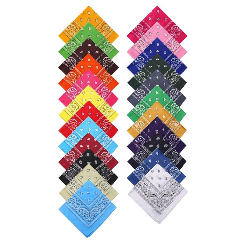 Hip Hop Women Bandana Scarf Girls Kids Punk Square Bandanas Headwear Fashion Bohemian Head Scarf Headbands Hair Accessories 2025