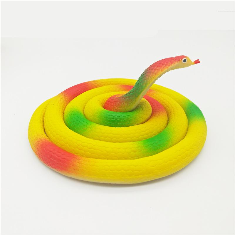 Children's Soft Rubber Toy - Large Green Fake Snake Prank Model