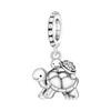 Handcrafted Marine Themed Silver Pendant Sea Animal Charm Jewelry Accessories for Bracelets and Necklaces