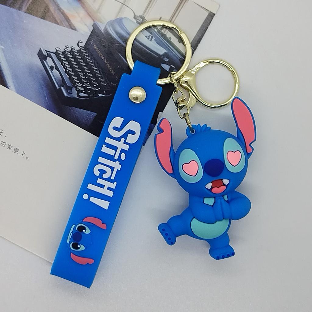 Cross Border Creative Cartoon Stitch Doll Keychain Bag Car Keychain Accessories Gift Wholesale Toys Anime Cartoon Frind Fashion