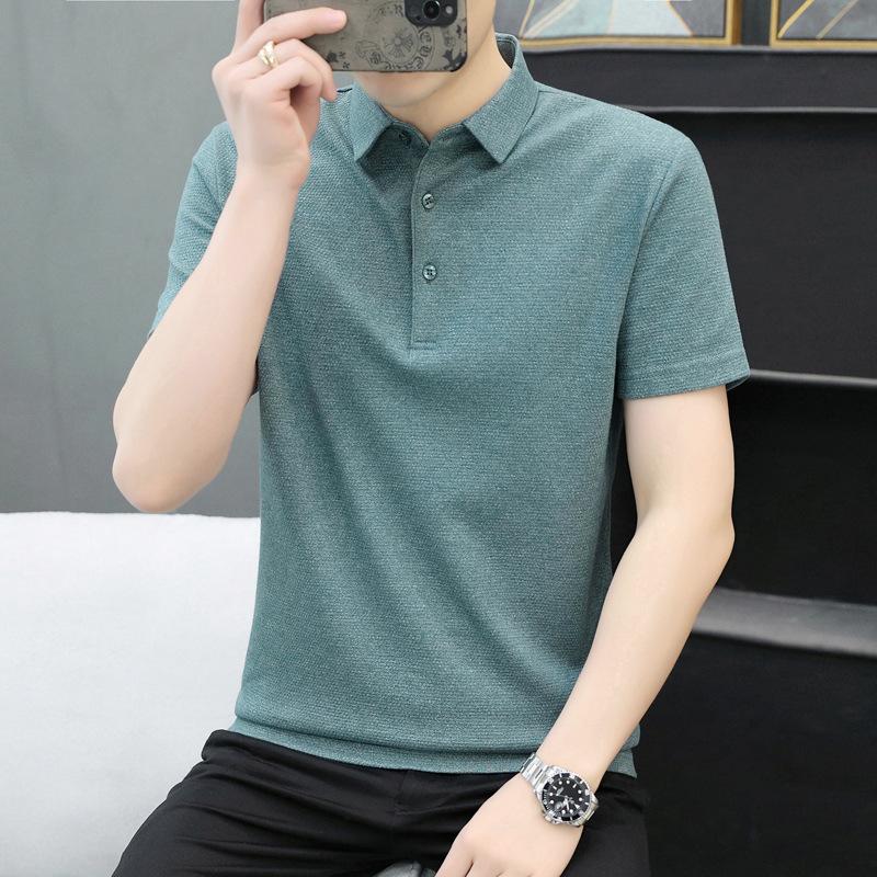 Short Sleeve Men's T-Shirt Casual Lapel Collar Polo T-Shirt