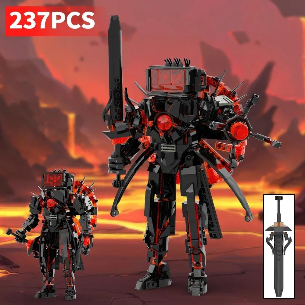 New Skibidi Man Builing Blocks Cameraman Tvman Titan Clock King Animation Figures Model Toys for Kids Xmas Easter Gift